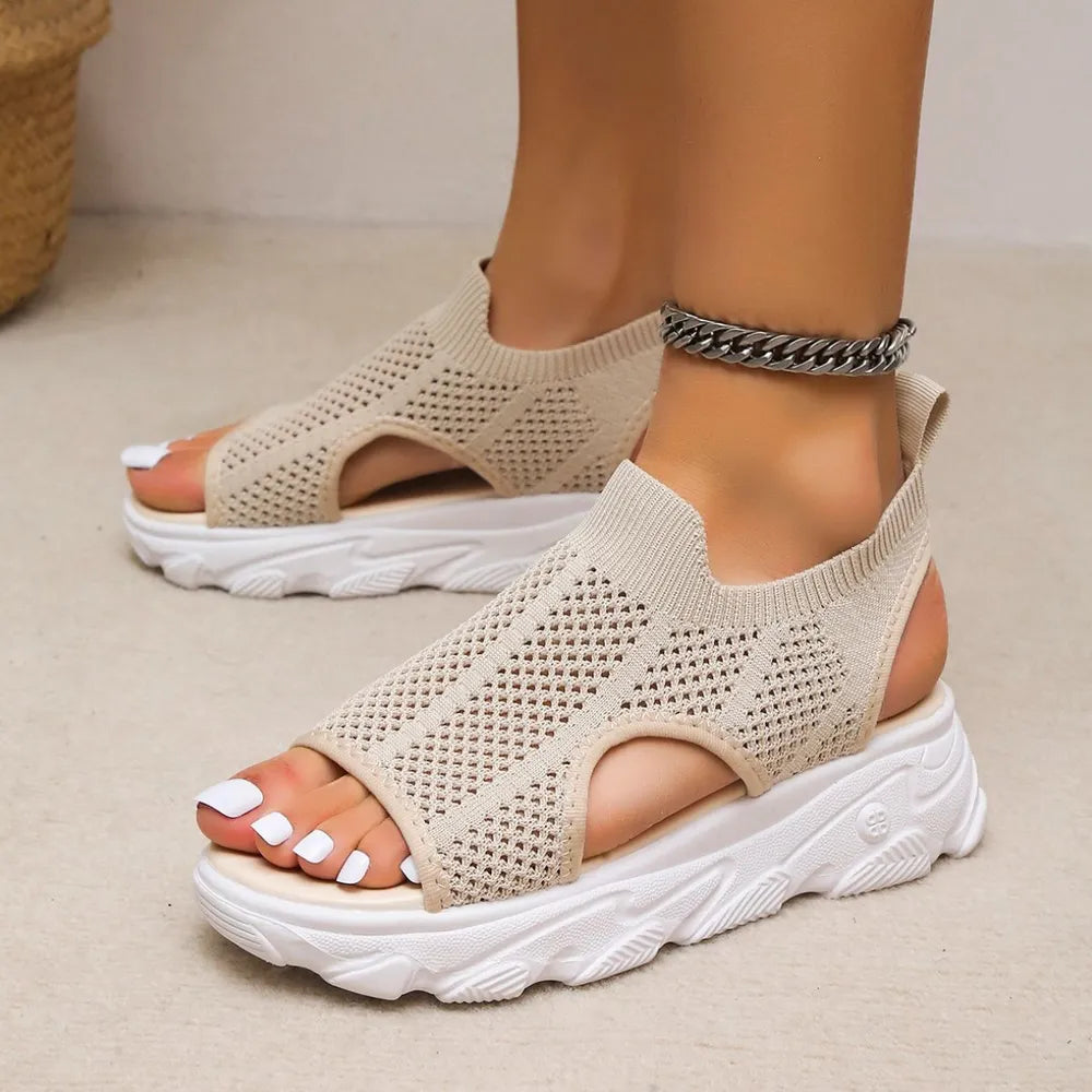 Fish mouth sandals for women