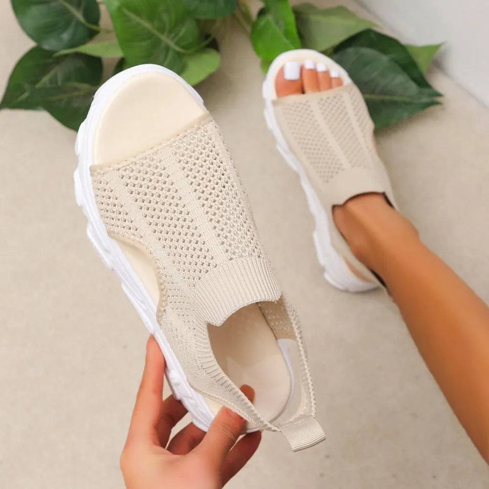 Fish mouth sandals for women