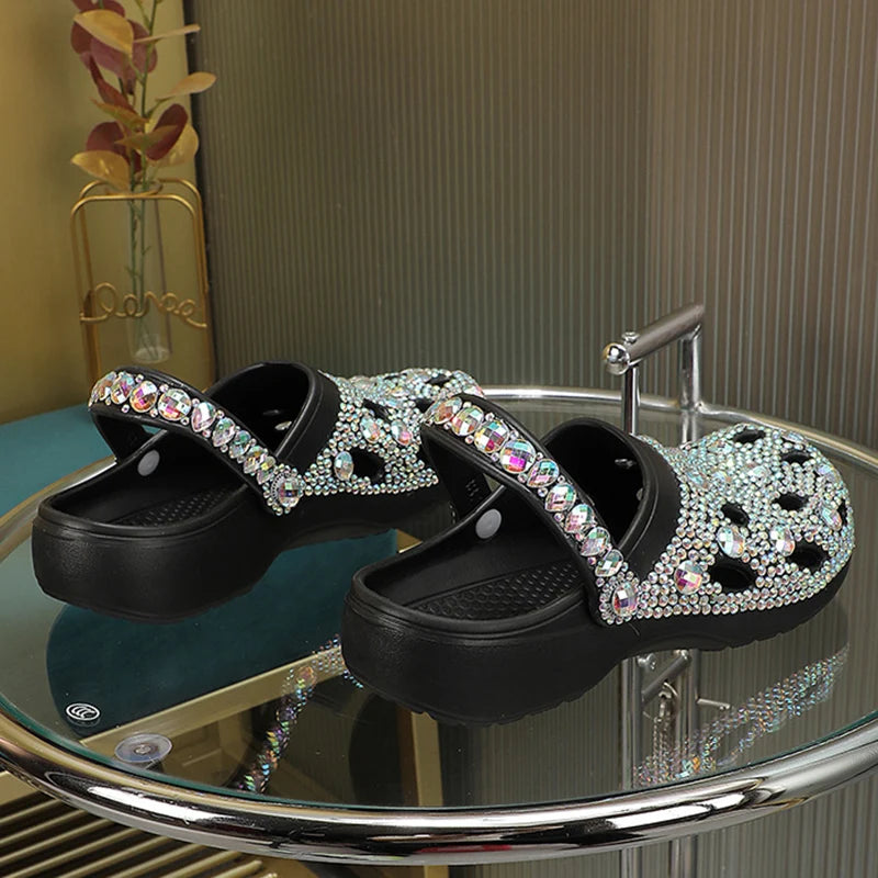 Women Luxury Rhinestone Slippers